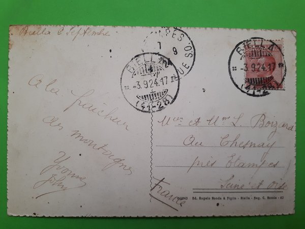 Cartolina - Biella - Rione Riva - Imbocco della Valle …