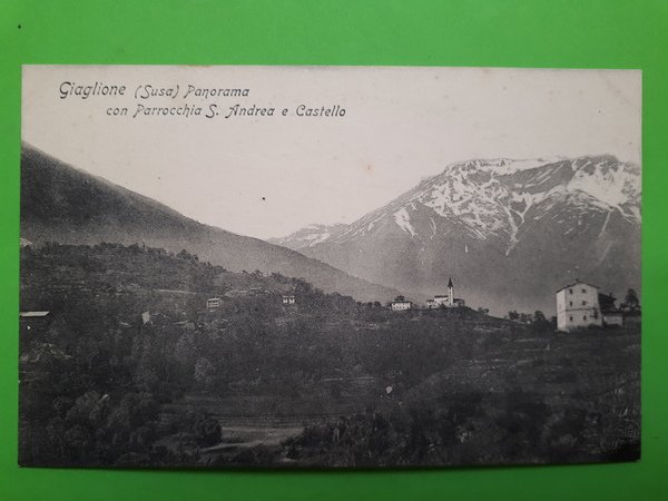 Cartolina - Giaglione (Susa) - Panorama con Parrocchia S. Andrea …