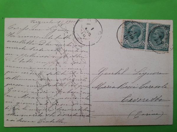 Cartolina - Castello di Verzuolo - 1910