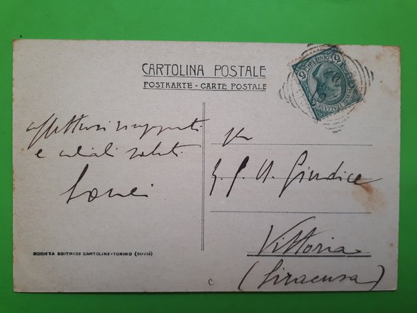 Cartolina - Ceresole Reale - Il Torrente Orco - 1907