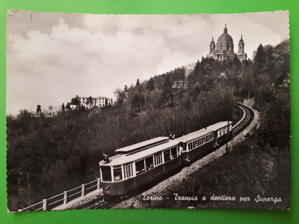 Cartolina - Torino - Tranvia a dentiera per Superga - …