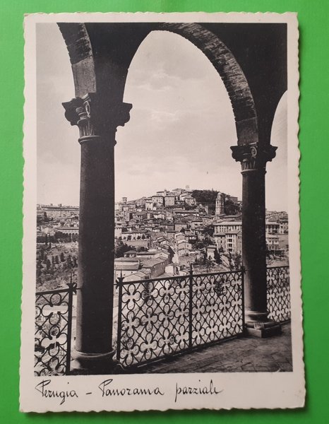 Cartolina - Perugia - Panorama parziale - 1935 ca