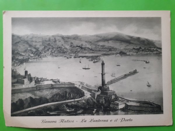 Cartolina - Genova Antica - La lanterna e il Porto …