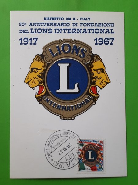 Cartolina - Lions International 1917 - 1967 - Faenza - …