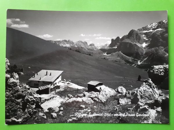 Cartolina - Rifugio E. Comici - Verso il Passo Gardena …