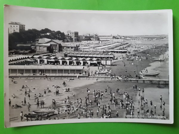 Cartolina - Venezia - Lido - La Spiaggia - 1950 …