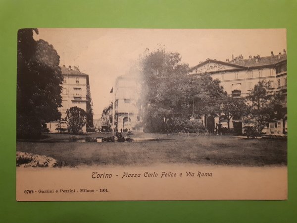 Cartolina - Torino - Piazza Carlo Felice e Via Roma …