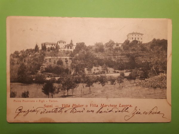 Cartolina - Sassi - Villa Pluker o Villa Marchese Luvera …
