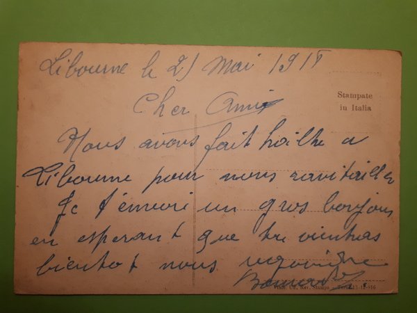 Cartolina - Livorno - Scali Massimo d'Azeglio - 1915