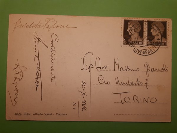 Cartolina - Volterra - Palazzo dei Priori - 1932