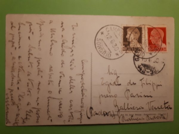 Cartolina - Saluti da Campodolcino - 1930
