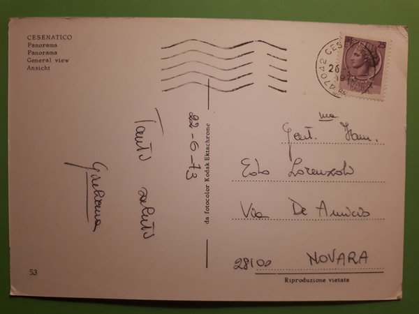 Cartolina - Cesenatico - Panorama - 1973