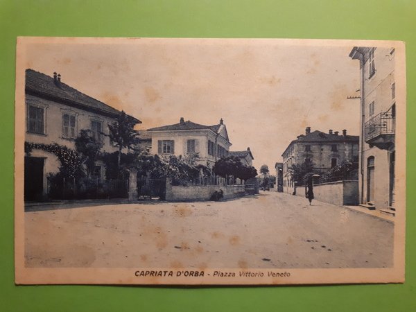 Cartolina - Capriata D'Orba - Piazza Vittorio Veneto - 1930 …