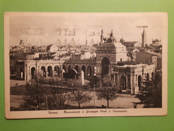 Cartolina - Parma - Monumento a G. Verdi e Panorama …