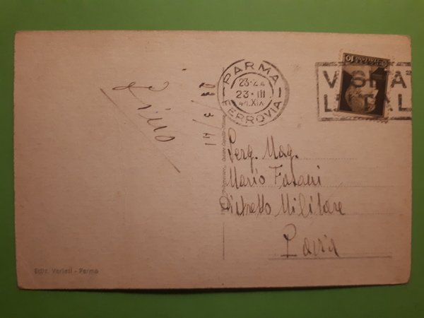 Cartolina - Parma - Monumento a G. Verdi e Panorama …