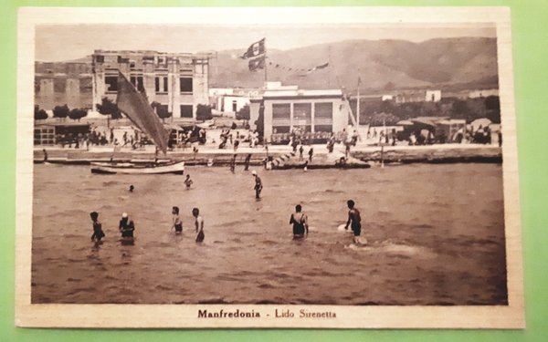 Cartolina - Manfredonia - Lido Sirenetta - 1947