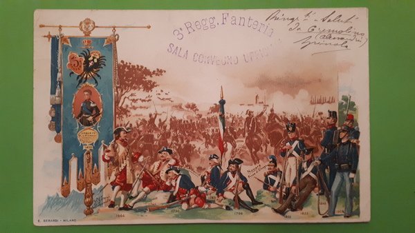 Cartolina - 3^ Reggimento Fanteria - Brigata Piemonte - Militaria …