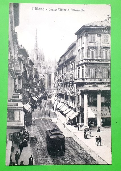 Cartolina - Milano - Corso Vittorio Emanuele - 1910 ca.