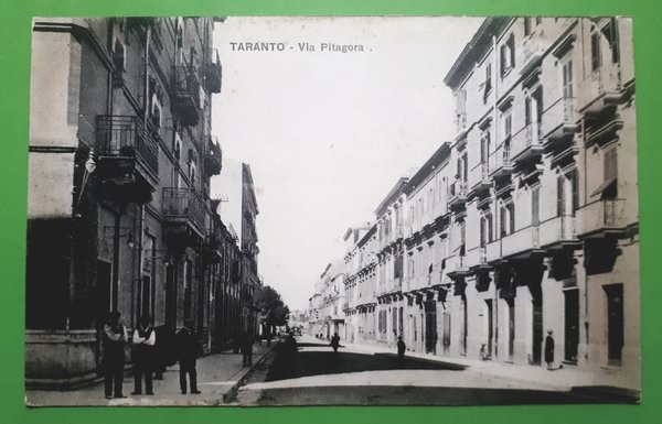 Cartolina - Taranto - Via Pitagora - 1920 ca.