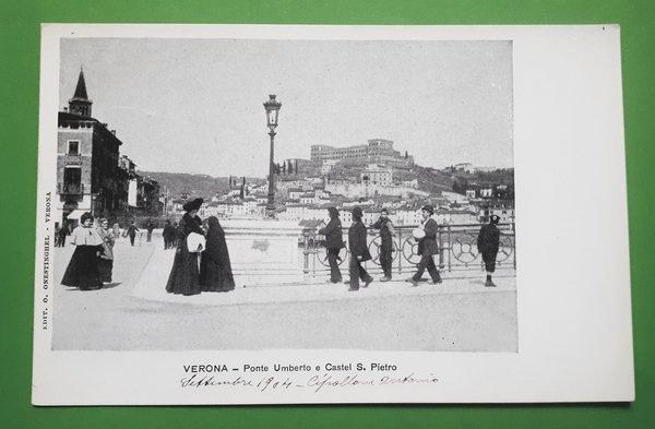 Cartolina - Verona - Ponte Umberto e Castel S. Pietro … | Immagine principale