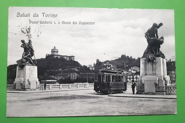 Cartolina - Saluti da Torino - Ponte Umberto I e …