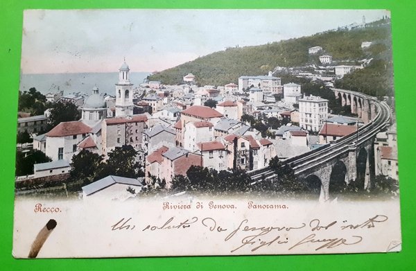 Cartolina - Recco - Riviera di Genova - Panorama - …