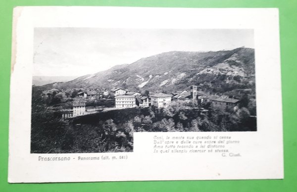 Cartolina - Prascorsano - Panorama - 1932