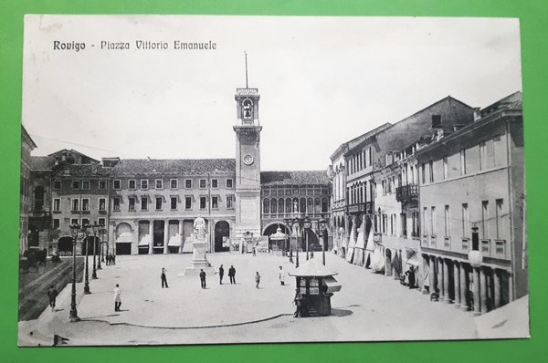 Cartolina - Rovigo - Piazza Vittorio Emanuele - 1924