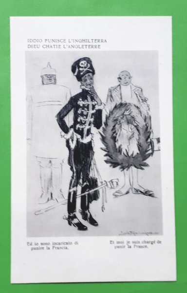 Cartolina - Iddio punisce l'Inghilterra - Illustratori - Militaria - …