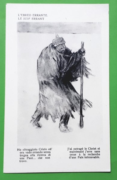 Cartolina - L'ebreo errante - Illustratori - Militaria - 1917
