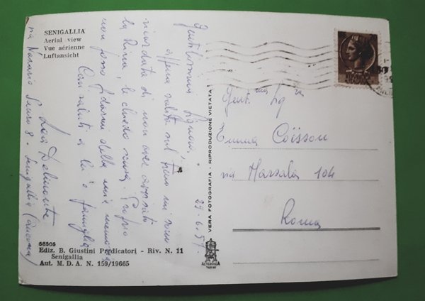 Cartolina - Senigallia - Veduta aerea - 1957 | Immagine Gallery 2