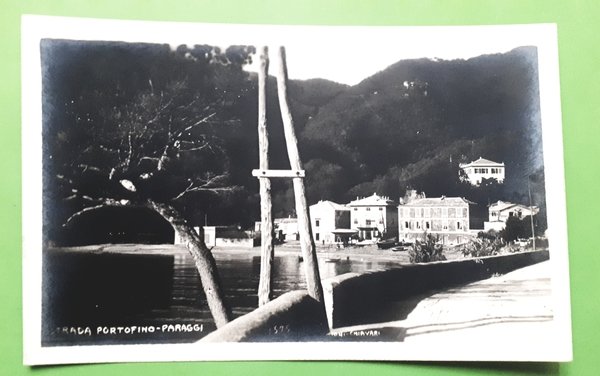 Cartolina - Strada Portofino - Paraggi - 1930 ca.