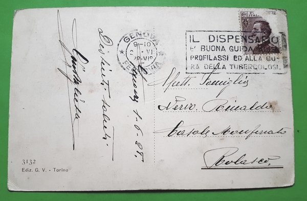 Cartolina - Genova - Piazza De Ferrari - 1928