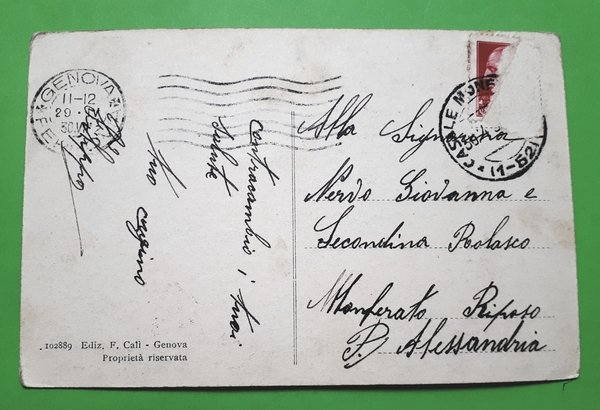 Cartolina - Genova - Nel Porto - 1930