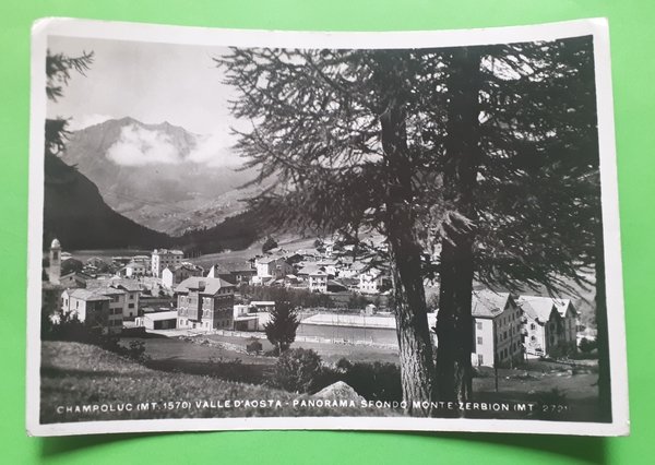 Cartolina - Champoluc - Valle d'Aosta - Panorama - 1938