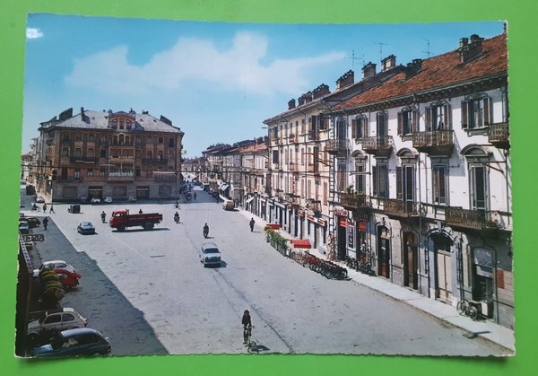 Cartolina - Pinerolo - Piazza Luigi Barbieri - 1950 ca