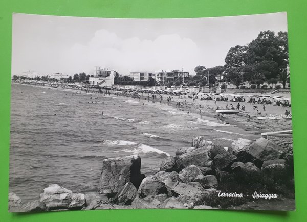Cartolina - Terracina - Spiaggia - 1960 ca.