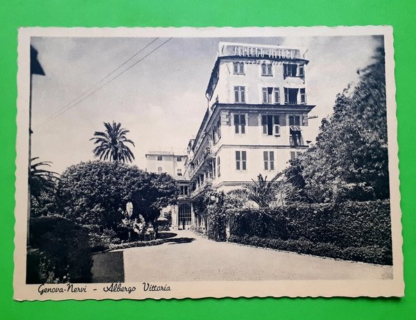 Cartolina - Genova - Nervi - Albergo Vittoria - 1930 …