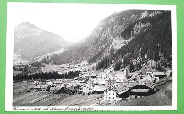 Cartolina - Canazei col Monte Mantella - 1930 ca.