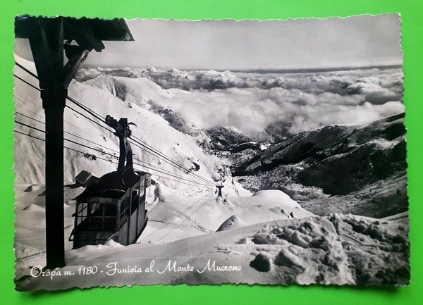 Cartolina - Oropa - Funivia al Monte Mucrone - 1952