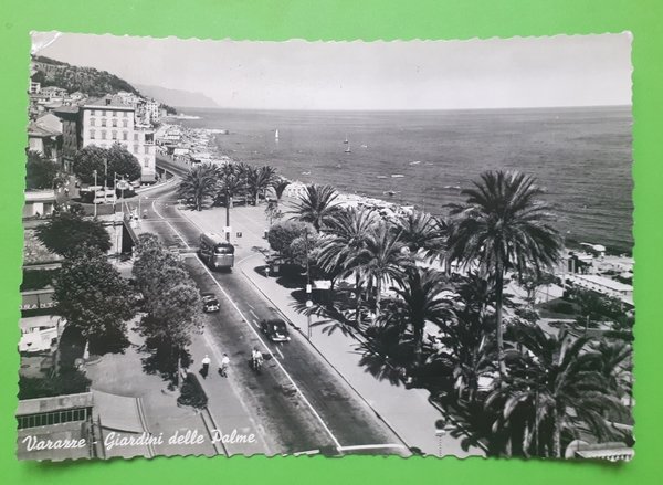 Cartolina - Varazze - Giardini delle Palme - 1957