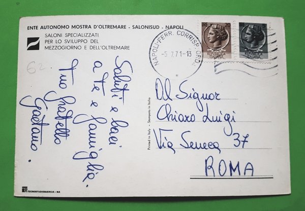 Cartolina - Mostra d'Oltremare - Saloni sud - Napoli - …