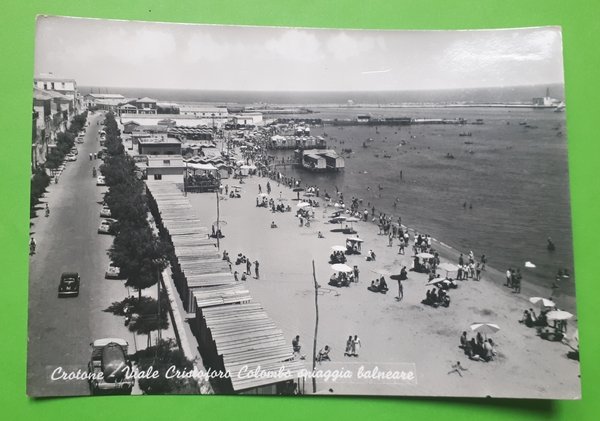 Cartolina - Crotone - Viale Cristoforo Colombo - Spiaggia balneare …