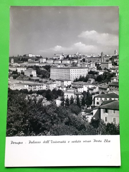 Cartolina - Perugia - Palazzo dell'Università e veduta verso Porta …