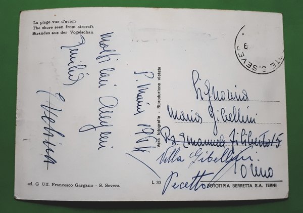 Cartolina - S. Severa - La Spiaggia vista dall'alto - …