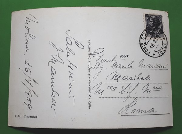 Cartolina - Alpi Apuane - Stazzema - Panorama - 1959