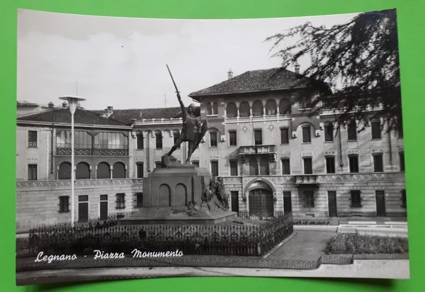 Cartolina - Legnano - Piazza Monumento - 1950 ca