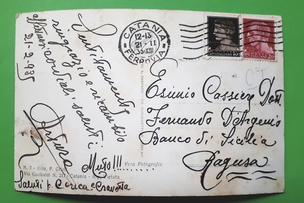 Cartolina - Catania - Fontana e Ratto di Proserpina - …