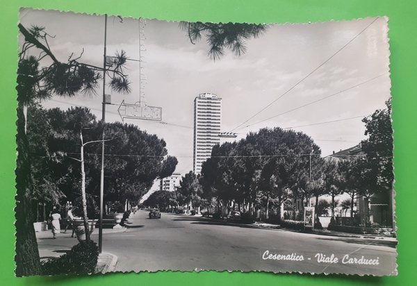 Cartolina - Cesenatico - Viale Carducci - 1960