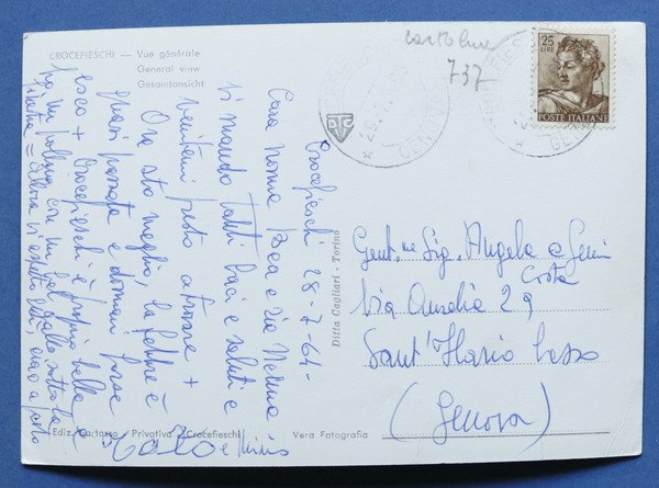 Cartolina Crocefieschi - Panorama - 1964